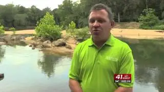Thousands of people visit Amerson River Park despite low wat
