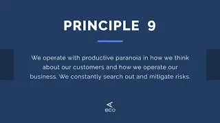 Principle 9 - Eco's Core Principles