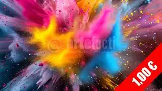 4K Stock Footage | Epic Multicolor Powder Supernova 36