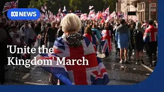 Over 100,000 anti-immigration protesters march through London | ABC NEWS