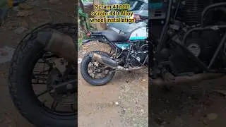scram 411CC scram 440cc Alloy wheel #installation #modificition  #scrambler #scram440 #scram411