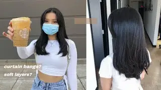 VLOG | Cutting my Hair + Getting Curtain Bangs