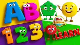 🎶 Learning Educational Videos For Toddlers 3 Years Old | ABC and 123 Learning Videos 🌈 | A for Apple