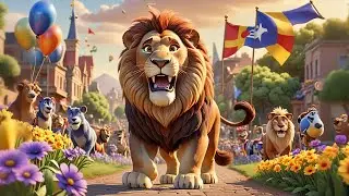 Lolo Lion Holds a Flag | Patriotic Song for Kids | Nursery Rhymes & Fun Learning