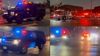 ( Standoff Response ) LAPD Metro Units, LAFD & LAPD Responding
