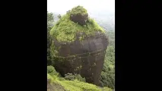 Khoh Ramhah, a giant basket-shaped rock formation in Sohra,  Cherapunji, Meghalaya