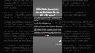 Cold Iron Announcement