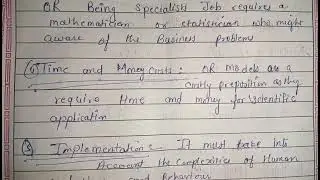 MSc mathematics 3rd sem limitation of operation research#Class