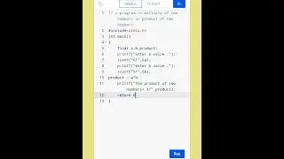 #4 C Program to Product or Multiple of two numbers| in C Language | #shorts #trending #coding #viral