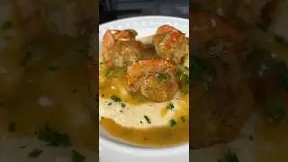 Crab Stuffed Shrimp & Grits #SHORTS