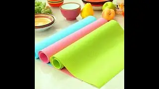 Antibacterial Refrigerator Mats Non-Slip DIY Anti-Slip Mat For Kitchen Shelves Cupboards Drawers
