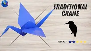 Traditional Origami Crane|Origami Bird|Step by Step#birds #origamitutorial