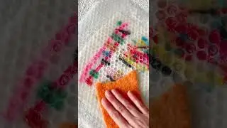 Satisfying Wet Felting Fabric Art Reveal