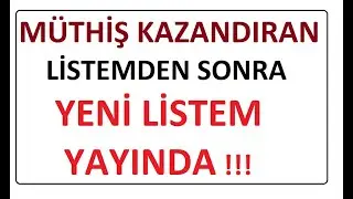 M&Uuml;THİŞ KAZANDIRAN LİSTEMDEN SONRA YENİ LİSTEM YAYINDA !!! BIST BORSA PARA KAZANMAK ALTIN G&Uuml;M&Uuml;Ş
