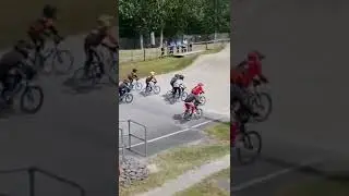 BMX 7 year old winning the final at the Midlands regionals round 5!