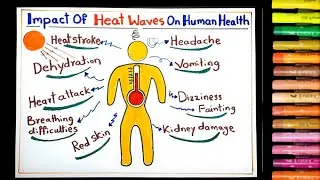 Impact of Heat Waves on Human Health | Science Project drawing | Heat weaves