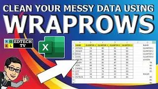HOW TO CLEAN YOUR MESSY DATA USING WRAPROWS IN EXCEL! #excel , #exceltutorial , #noeledtechtv ,