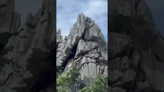 Limestone rock comes out of nowhere #thailand