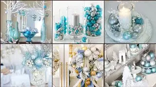 Latest Christmas decorations ideas/latest blue and silver Christmas decorations 2023