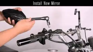 How to install mirrors on a motorcycle - aftermarket mirrors with thread adapters