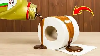 Смешайте туалетную бумагу с отработанным моторным маслом, и результат вас шокирует 😱 | Творческий