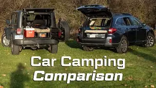 Car Camping Setup COMPARISON | 1 Person vs. 2 Person | Jeep vs. Subaru