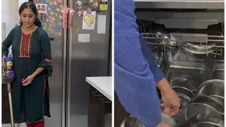My dishwashing routine & kitchen cleaning |Cleaning routine |Dishwasher routine and vacuum cleaning