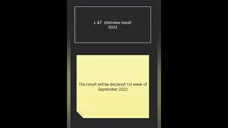 L&T interview result | L&T result update| L&T result 2023 | Lnt interview #shorts #lnt#interview