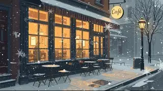 Warm Cafe, Cold Snow Outside ❄️ Relaxing Lofi Ambience for Focus & Work