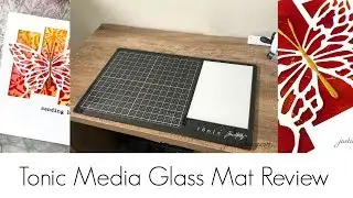 Tim Holtz/Tonic Media Glass Mat Review + Multi Layer Card Olga Direktorenko Collaboration