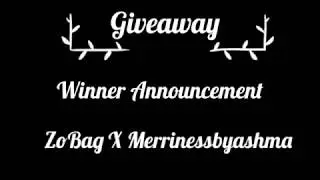 ZoBag Giveaway Winner Announcement
