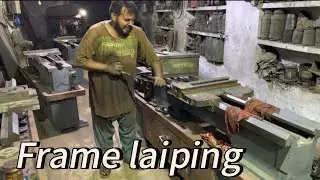 Amazing technique frame lipping lathe process hi class lathe machine #technology #hardwork ￼