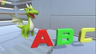 A dragon eats letters and learns to read them - Learn ABC for kid