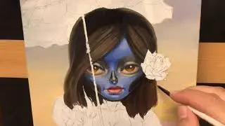 Catrina Oil Paints pop-surreal time lapse