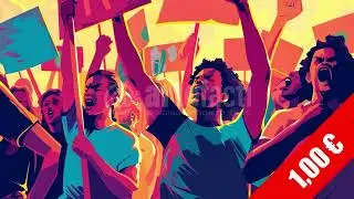 Colorful Protest Crowd &ndash; Uplifting Activism HD Stock Footage