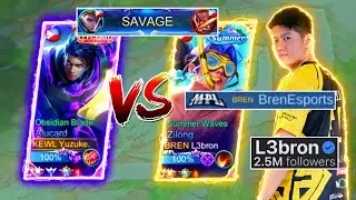 Yuzuke Meets Bren L3bron in Rank | He Underestimate My Alucard! | Savage Gameplay (L3bron Shocked!😱)