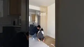 Oddzielenie naszej otwartej kuchni od salonu ścianą z listew! #diyhome #małeprzestrzenie