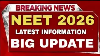 NEET UG 2026 URGENT BIG IMPORTANT UPDATE RELEASE 😲#drsumitvlogs