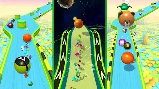 🌟 Action Balls Gameplay 🚀 Ghost Race ✨️ Challenge