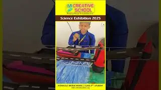 🌉 Hydraulic Bridge Model | Class 3 Student Project | MI Creative School Science Fair 2025  #school