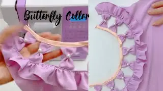 How to make a butterfly Collar design//sewing tips and trick &hearts;️
