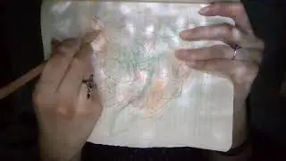 ASMR drawing with my eyes closed to Harold Budd & Brian Eno