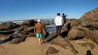 Exploring the caves on Caves beach NSW Central Coast