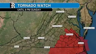 Tornado Watch until 8 p.m. Sunday: Update from Meteorologist Sean Sublette