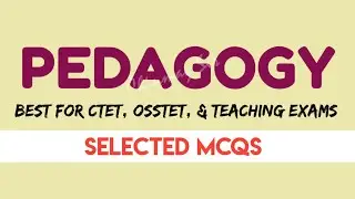 PEDAGOGY || SELECTED MCQS #osstet  #ctet  #teachingexams  #tgt  #jt  #teacher