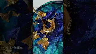Ceramic plates painting / Leaf painting ideas / Moon painting / Ceramic