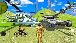 Super Iron Robot Hero Vice Vegas - Tank and Helicopter in Open City - Android Gameplay