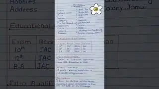 English bio data kaise likhe | English me address kaise likhe|#shorts |#viral |#trending,🏆💯