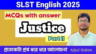 Justice Mcq Practice Set 2 । WB SLST @slstenglish