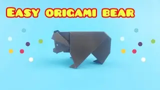How To Make Origami Bear, Easy Origami Bear Tutorial, Origami Bear Face, DIY Ideas, Craft